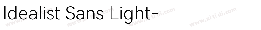 Idealist Sans Light字体转换